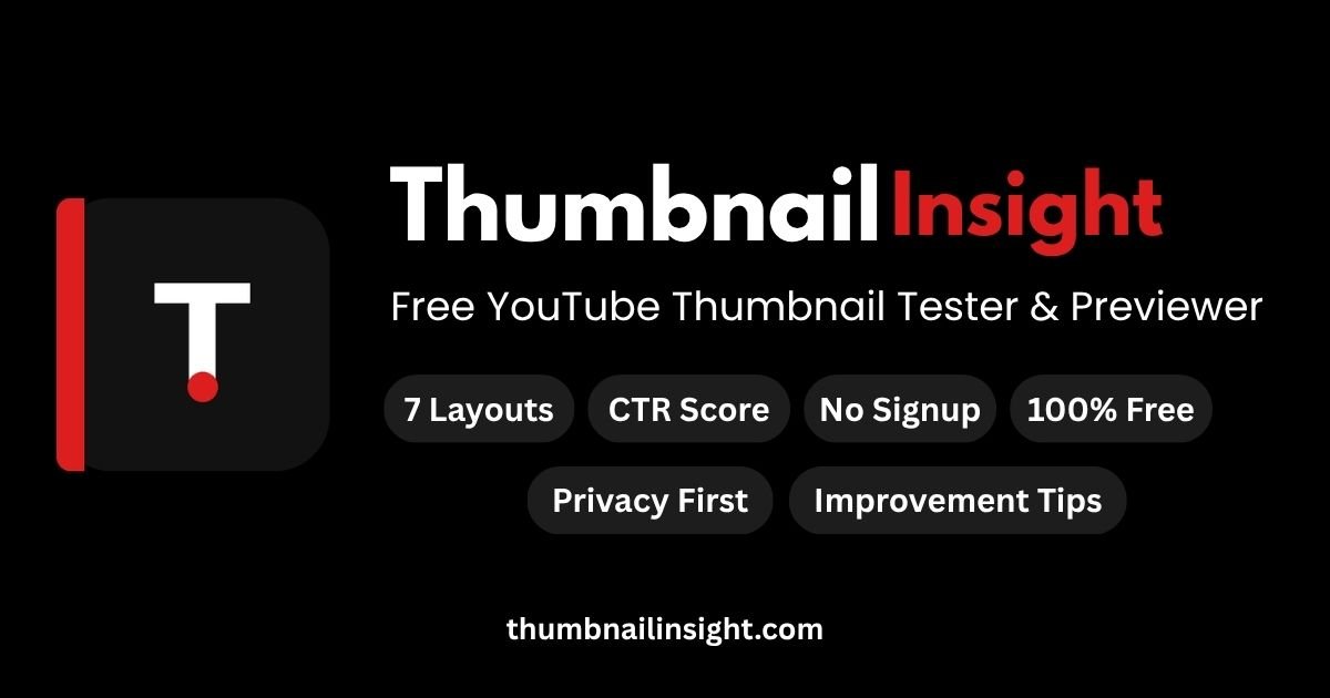 Free YouTube Thumbnail Tester & Checker | ThumbnailInsight